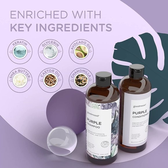 New Purple Shampoo and Conditioner Set2x16 oz - Picture 3 of 4